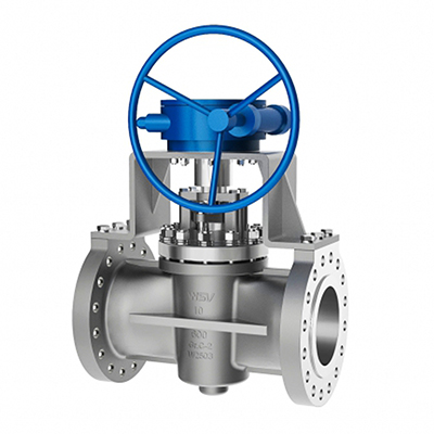 Fixed double gland structure plug valve