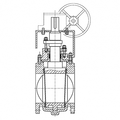 Fixed double gland structure plug valve
