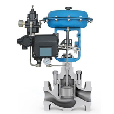  LN3320 single-seated control valve, Cage Guiding 